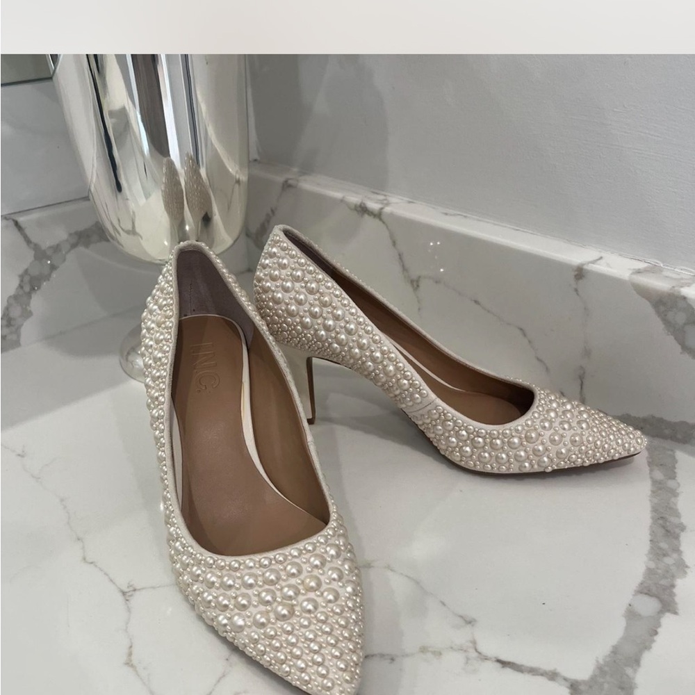 INC International Concepts Pearl Bridal Heels